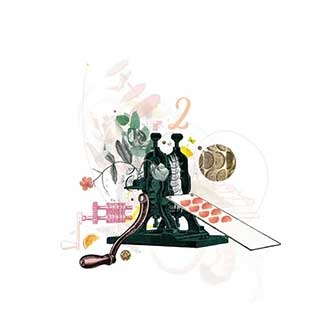 Die Motive werden durch die Walzen auf die Zuckerl geprägt