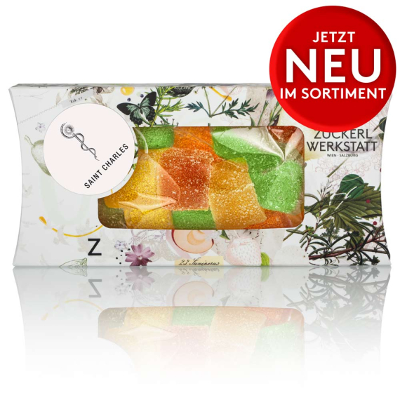 Saint Charles Trio Fruchtgelees in illustrierter Kartonverpackung